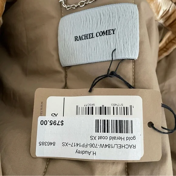 Rachel Comey Herald Gold Silk Velvet Blend Belted Coat Jacket NWT - Picture 10 of 10